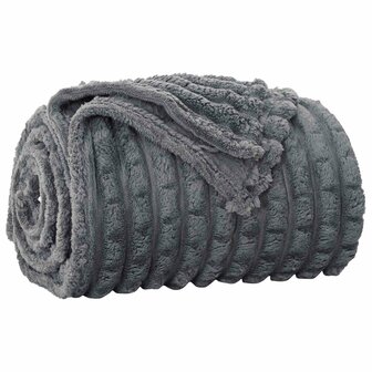 Gooi Deken Donkergrijs 200 x 150 cm Fleece 2