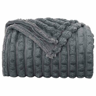 Gooi Deken Donkergrijs 200 x 150 cm Fleece 4