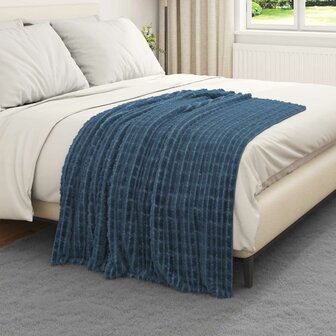 Gooi Deken Marineblauw 150 x 130 cm Fleece 3