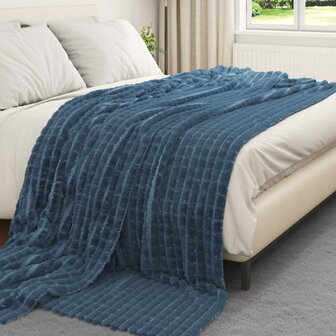 Gooi Deken Marineblauw 240 x 220 cm Fleece 3