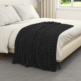 Gooi Deken Zwart 150 x 130 cm Fleece 3