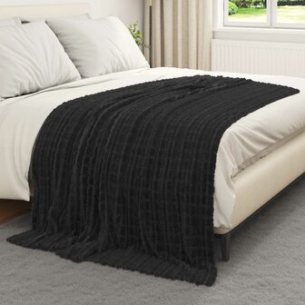 Gooi Deken Zwart 200 x 150 cm Fleece 3