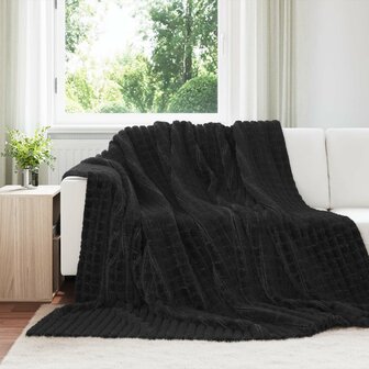 Gooi Deken Zwart 240 x 220 cm Fleece 1