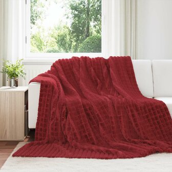 Gooi Deken Bordeaux Rood 240 x 220 cm Fleece 1