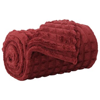 Gooi Deken Bordeaux Rood 240 x 220 cm Fleece 2