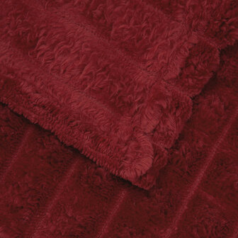 Gooi Deken Bordeaux Rood 240 x 220 cm Fleece 5