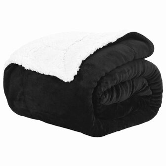 Gooi Deken Zwart 130 x 150 cm Fleece 2