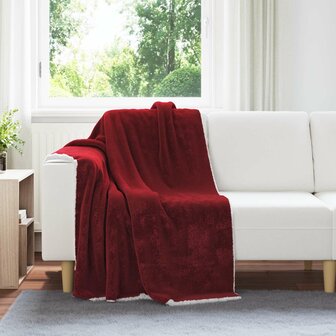 Gooi Deken Bordeaux Rood 130 x 150 cm Fleece 1