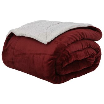 Gooi Deken Bordeaux Rood 150 x 200 cm Fleece 2