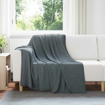 Gooi Deken Donkergrijs 200 x 150 cm Fleece 1