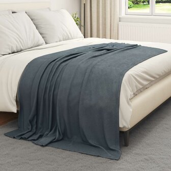 Gooi Deken Donkergrijs 200 x 150 cm Fleece 3