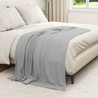 Gooi Deken Grijs 170 x 130 cm Fleece 3
