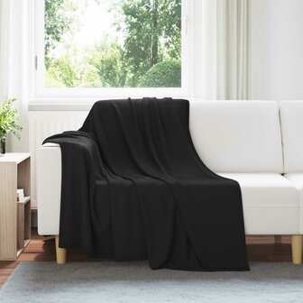 Gooi Deken Zwart 200 x 150 cm Fleece 1