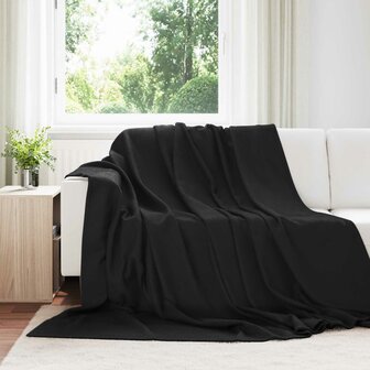 Gooi Deken Zwart 240 x 220 cm Fleece 1