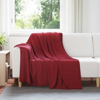 Gooi Deken Bordeaux Rood 200 x 150 cm Fleece 1