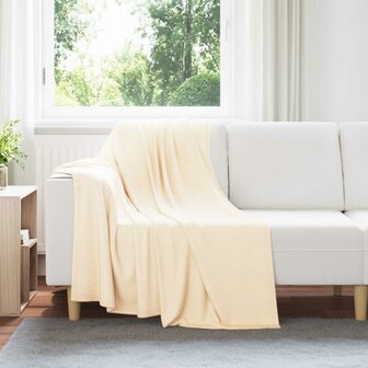 Gooi Deken Cr&egrave;me 170 x 130 cm Fleece 1