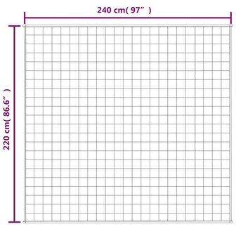 Verzwaringsdeken 220x240 cm 15 kg stof grijs 6