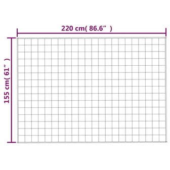 Verzwaringsdeken 155x220 cm 7 kg stof lichtcr&egrave;mekleurig 7