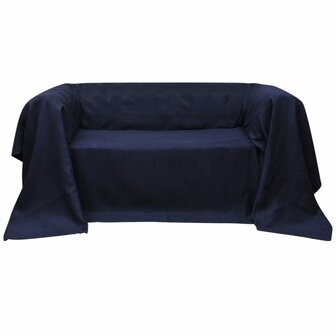 Bankhoes microsuede marineblauw 270 x 350 cm 1