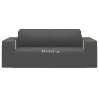 Tweezitsbankhoes stretch polyester jersey antracietkleurig 6