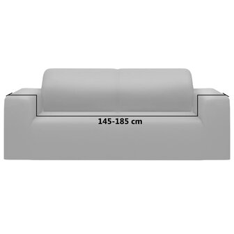 Tweezitsbankhoes stretch polyester jersey grijs 6