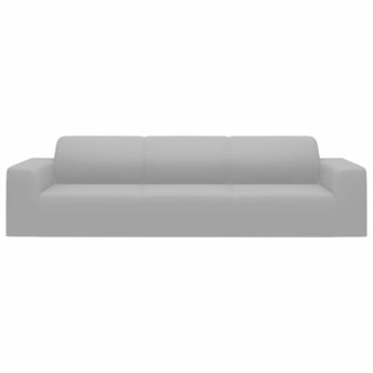 Vierzitsbankhoes stretch polyester jersey grijs 7