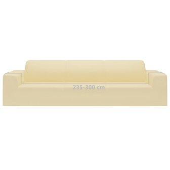 Vierzitsbankhoes stretch polyester jersey cr&egrave;mekleurig 7