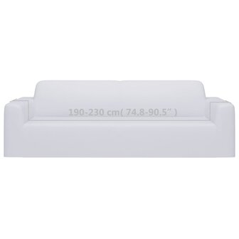 Driezitsbankhoes stretch polyester jersey wit 6