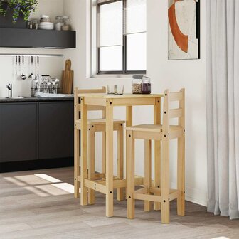 3-delige Barset massief grenenhout 3