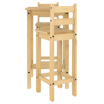 3-delige Barset massief grenenhout 4