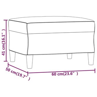 Voetenbank 60x50x41 cm stof taupe 7