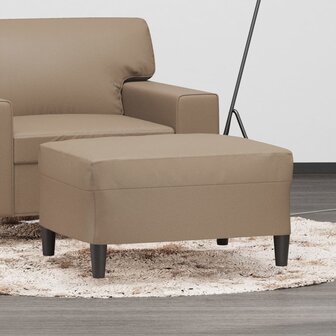 Voetenbank 70x55x41 cm kunstleer cappuccino 1