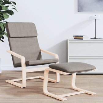 Voetenbank 51x41x40 cm stof taupe 3