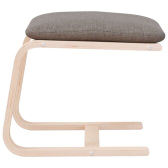 Voetenbank 51x41x40 cm stof taupe 5