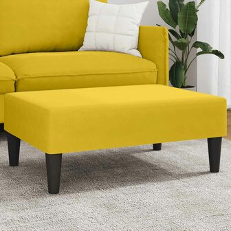 Voetenbank 77x55x31 cm fluweel geel 1