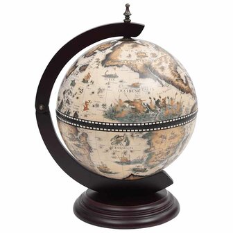 Globebar tafelmodel eucalyptushout wit 3
