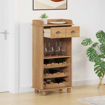 Wijnkast ASKIM Honing Wax 57 x 37 x 114 cm Massief grenenhout 4