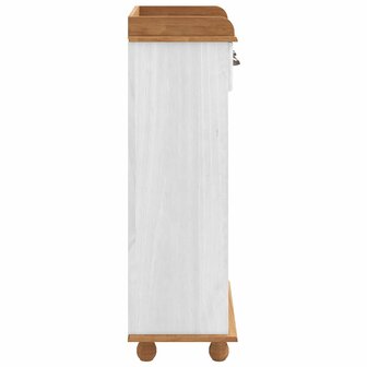 Wijnkast ASKIM Wit met Honingtopp 57 x 37 x 114 cm 5