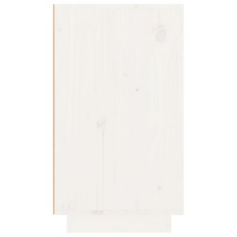 Wijnkast 23x34x61 cm massief grenenhout wit 6
