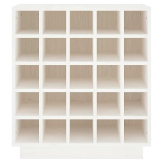 Wijnkast 55,5x34x61 cm massief grenenhout wit 5