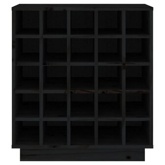 Wijnkast 55,5x34x61 cm massief grenenhout zwart 5