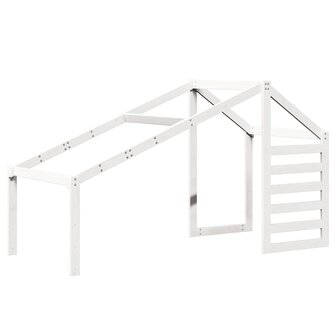 Kinderbedhuisje 198x97x113 cm massief grenenhout wit 2