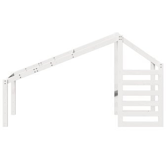Kinderbedhuisje 198x97x113 cm massief grenenhout wit 4
