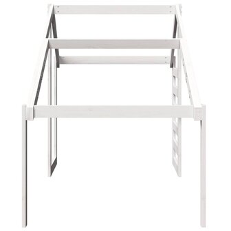 Kinderbedhuisje 198x97x113 cm massief grenenhout wit 5