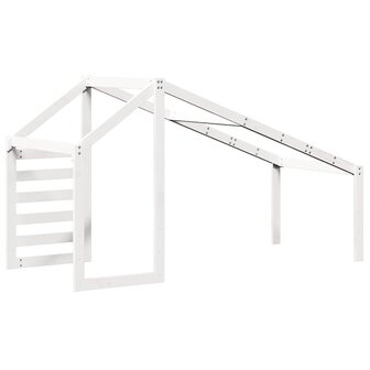 Kinderbedhuisje 198x97x113 cm massief grenenhout wit 6