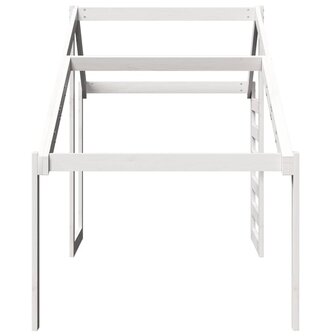 Kinderbedhuisje 188x97x113 cm massief grenenhout wit 5
