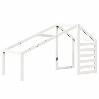 Kinderbedhuisje 188x82x113 cm massief grenenhout wit 2
