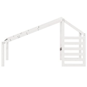 Kinderbedhuisje 188x82x113 cm massief grenenhout wit 4