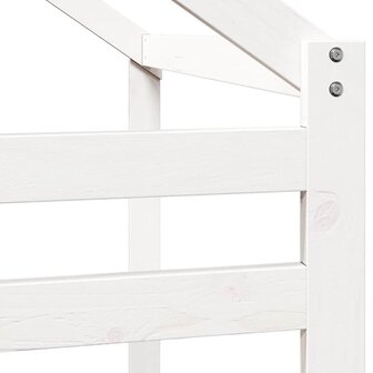 Kinderbedhuisje 188x82x113 cm massief grenenhout wit 7