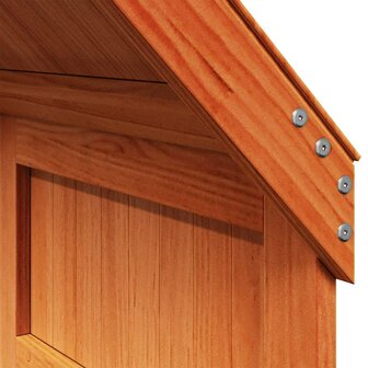 Kinderbedhuisje 60x89x134,5 cm massief grenenhout wasbruin 7